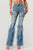 Distressed Pearl Embellished Feather Detail Jeans