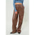 DZ24F552-Leather High Waist Pants: DARK OLIVE / S-M-L(2-2-2)