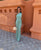 6223 - Long plain, sleeveless dress: Water Green / YOU