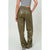 DZ24F552-Leather High Waist Pants: DARK OLIVE / S-M-L(2-2-2)