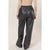 DZ24F552-Leather High Waist Pants: DARK OLIVE / S-M-L(2-2-2)