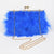 Faux Fur Frame Box Clutch: Green