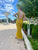 Honesty Fringe Dress: Citrus / L