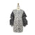 Layers Ruffled Sleeves Dress: GREY LEOPARD / M