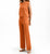 Soft & Stylish Knit Top and Pant Set SET155: Orange