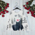 149 White Face  Round Knit Printed Sweater LOOWIE