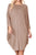 Solid knit dress Crew neck Long dolman sleeves